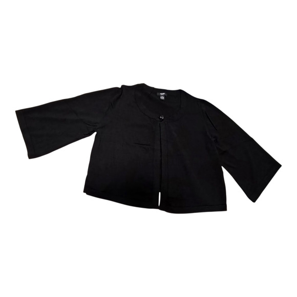 Alfani Woman 1 Button Cropped Cardigan Black 1X - Picture 1 of 3